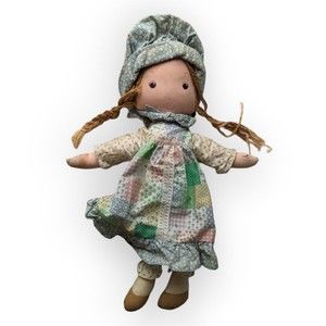 Vtg 1974 Holly Hobbie Cloth Rag Doll 14" Knickerbocker Toy Fair Condition